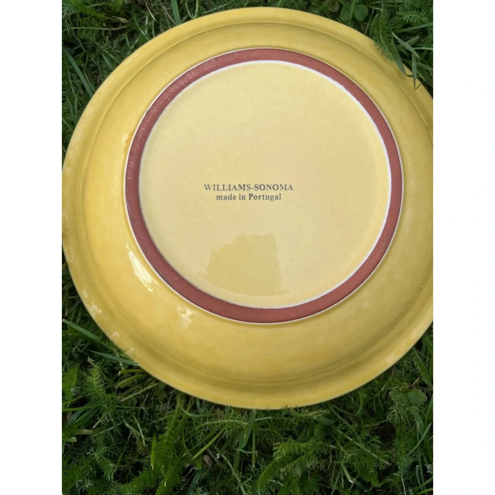 Williams Sonoma Olive Serving Bowl Pasta Salad Fruit Dish Yellow 9‎ 1/2inch